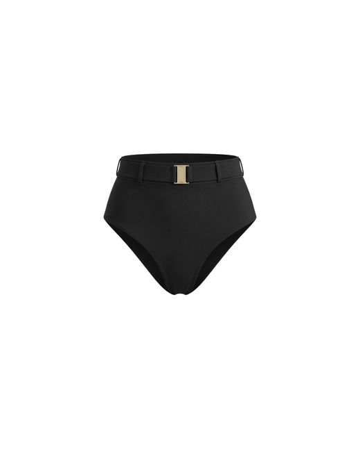Veroni Swim Black Onyx High Waist Belted Bottom