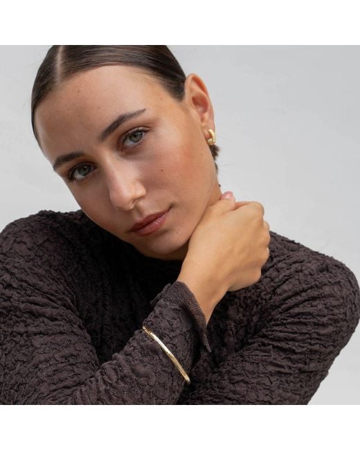 Dower & Hall Metallic Medium Humbug Huggie Hoops