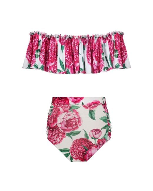 Nur Karaata Purple Helianthus Bikini Set