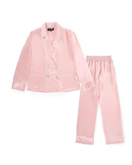 Favette Pink The Atelier Silk Pajama Set