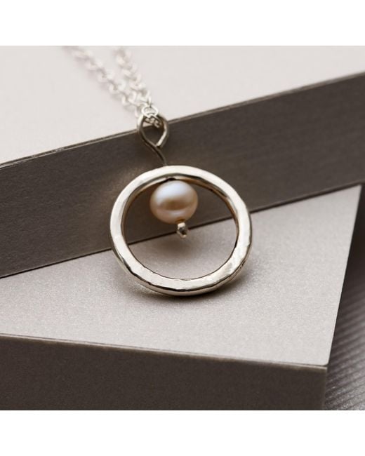 Posh Totty Designs Metallic Sterling Pearl And Circle Necklace