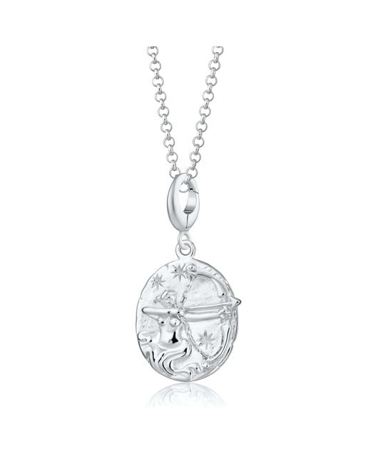 Lily Charmed Metallic Sterling Sagittarius Zodiac Charm Necklace