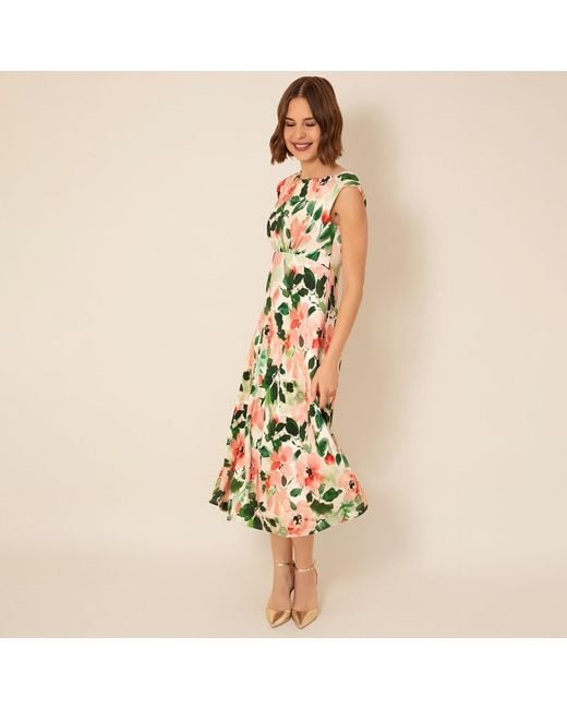 Alie Street London Green Luna Midi Dress Peony