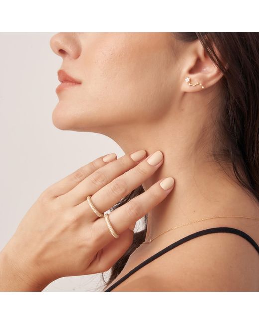 Shabella Nyc Metallic Pave Thin Ring