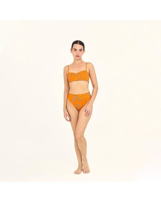 Aguaclara Orange Riad Short Bustier Top