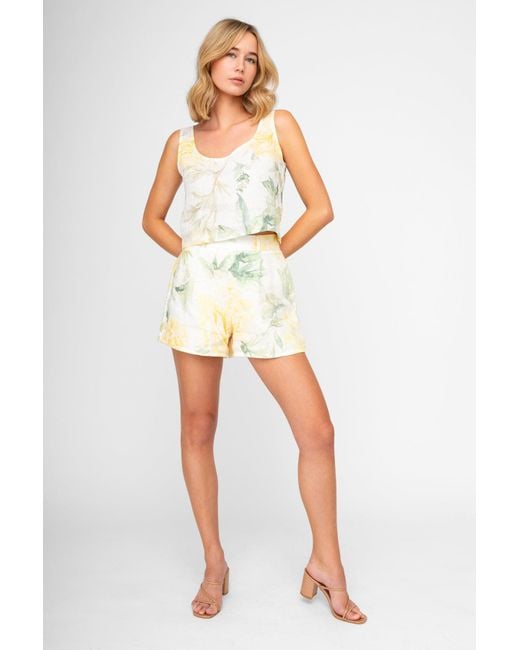 Flora by Alexandria White Rosalie Floral Linen Shorts