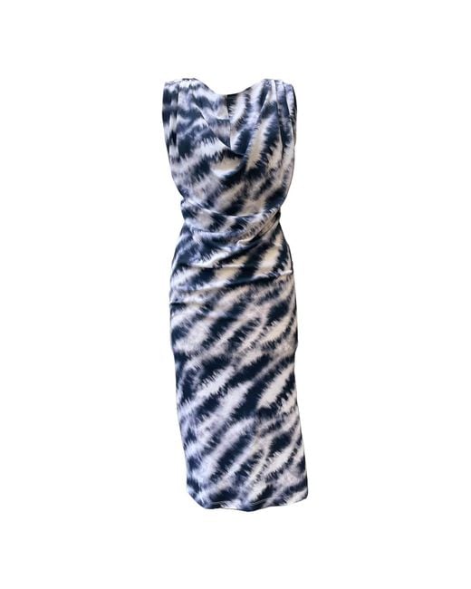 Imaatu Blue Oshun Midi Multi Dress