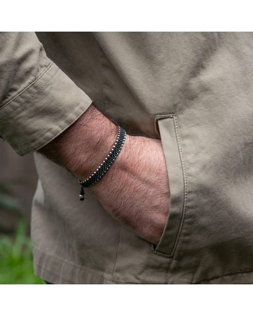 Harbour Uk Green British Connection Rope Bracelet for men