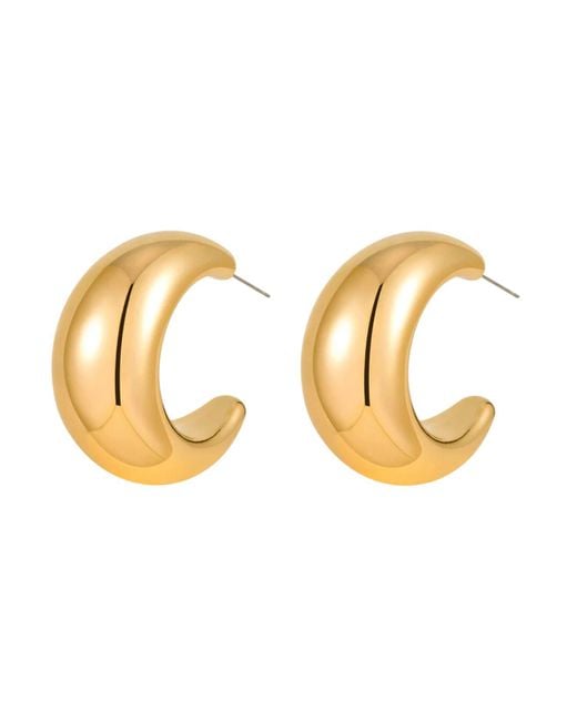 Olivia Le Metallic Chunky Hoop Earrings
