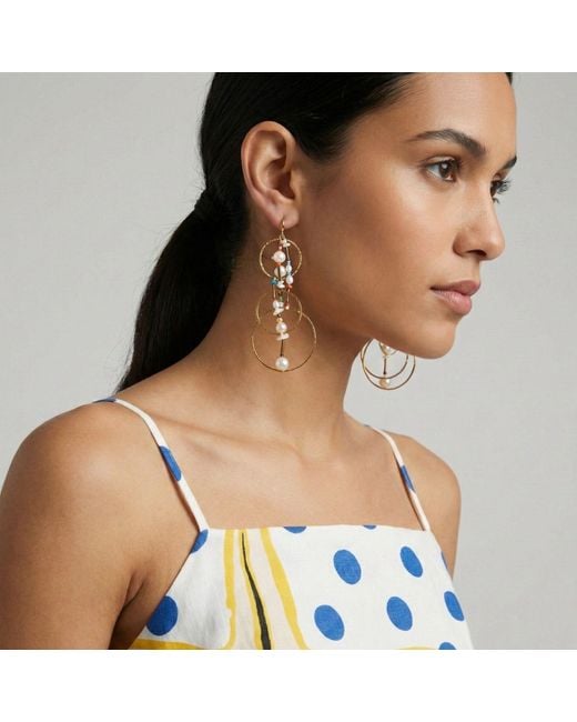 Jaredjamin Metallic Lindy Dream Catcher Dangle Earrings