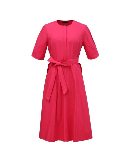 Smart and Joy Pink A-line Cotton Blouse-dress