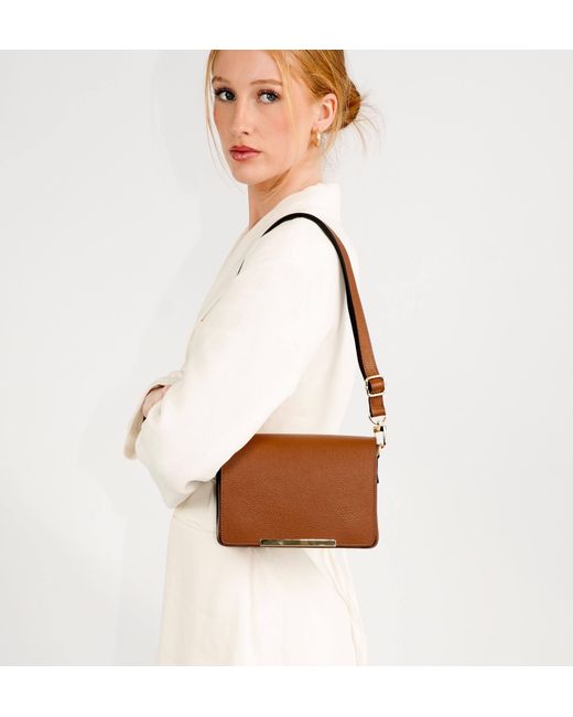 Apatchy London Brown The Newbury Tan Leather Crossbody Bag