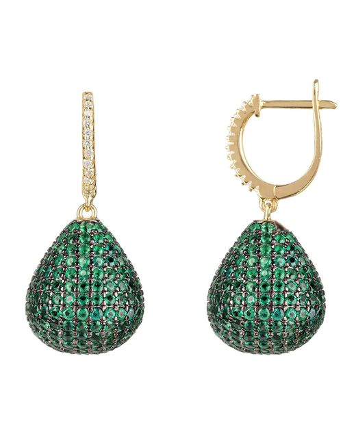 Latelita London Green Valerie Pear Drop Gemstone Earring Emerald