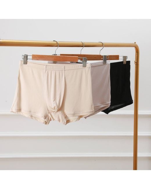 Soft Strokes Silk Natural Neutrals Set Of Two Knitted Silk Trunks