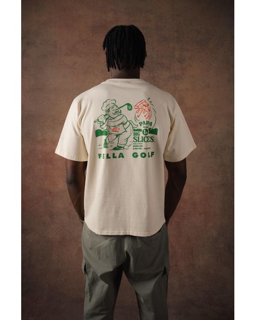 FELLA SWIM Yellow Neutrals Papa Pizza T-Shirt for men