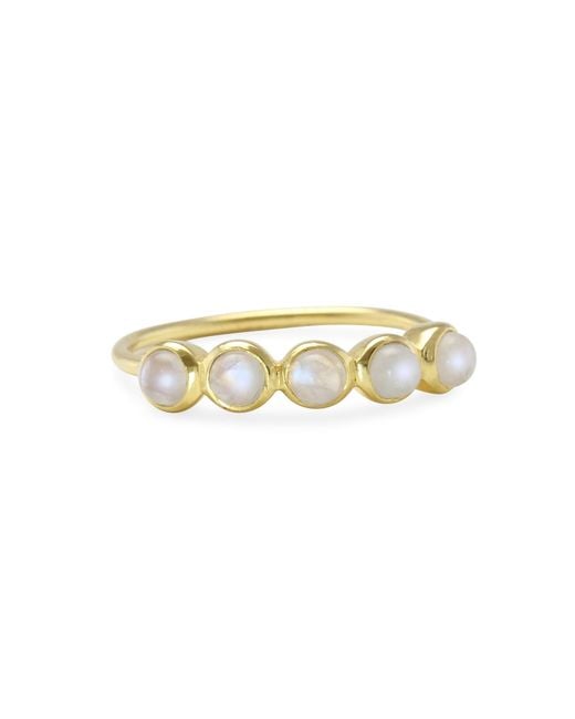 Isla Silver Metallic Harmonic Dainty Moonstone Ring