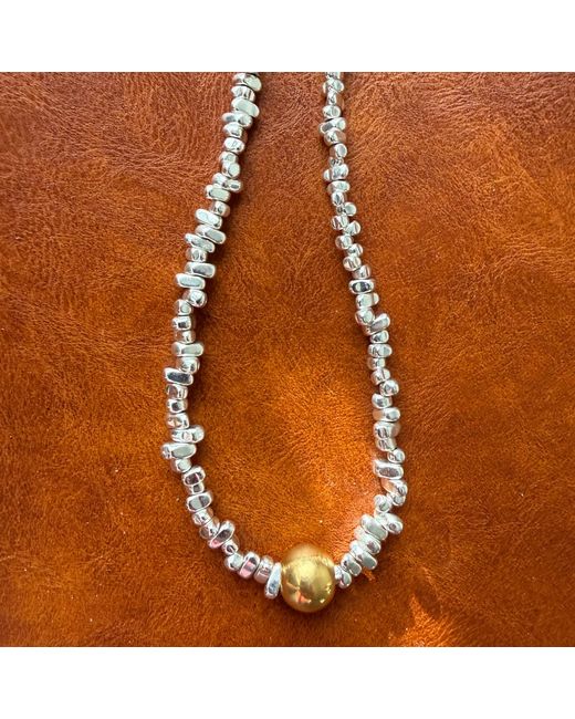 Larsuu Metallic Orbit Hematite Necklace