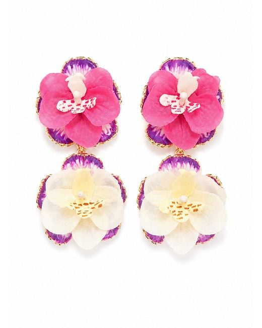 The Pink Reef Brown Double Orchid Drop