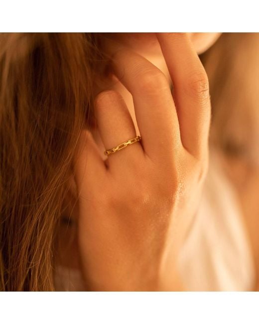 Elk & Bloom Metallic Link Chain Stacking Ring