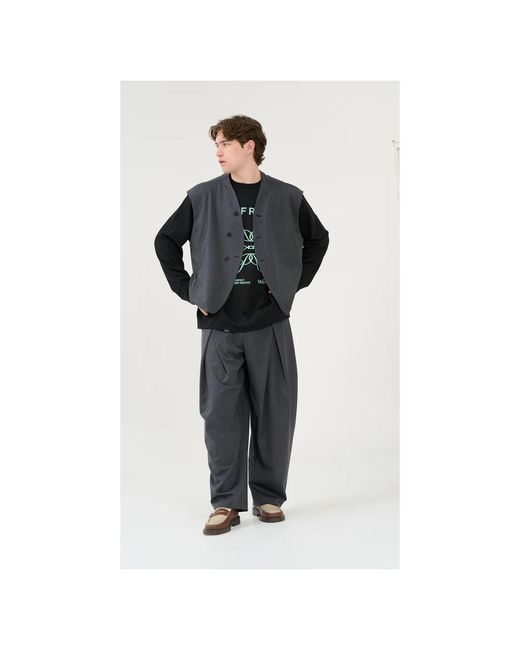 Win Out Blue Unconventional Suit Trousers for men