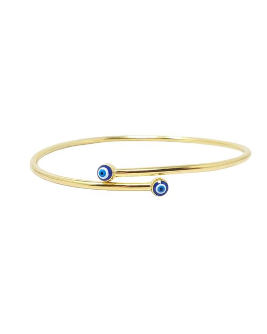 Harfi Metallic Turkish Evil Eye Minimalist Plated Bangle