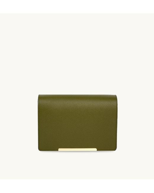 Apatchy London Green The Newbury Leather Crossbody Bag