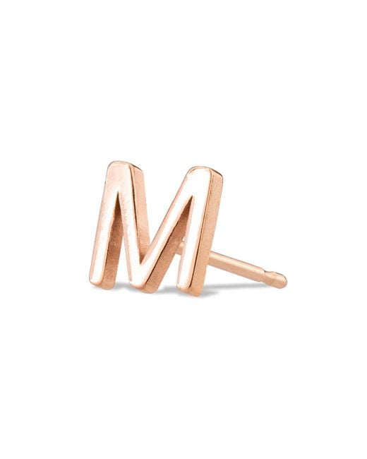 Maya Brenner Pink 14K Letter Stud