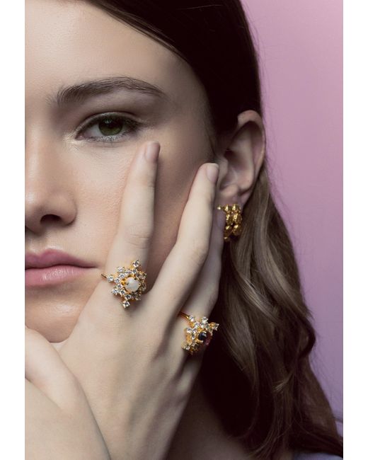 Lavani Jewels Metallic Altaira Moonstone Ring