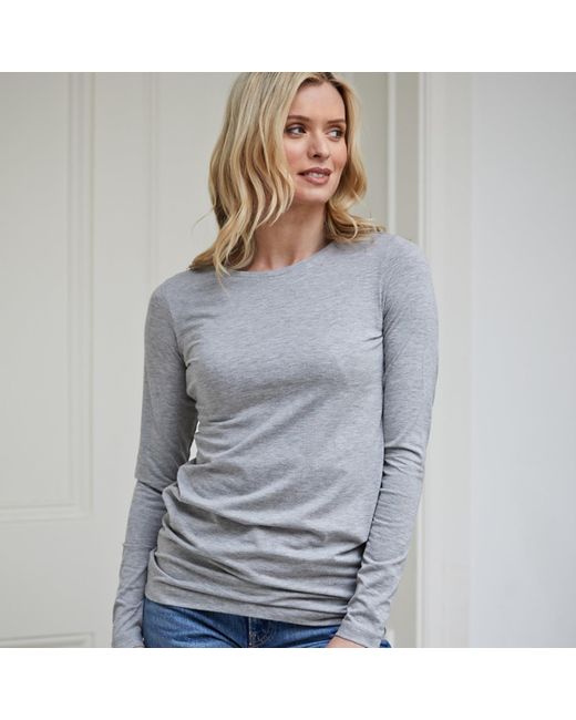 Cove Gray Long Length Tee