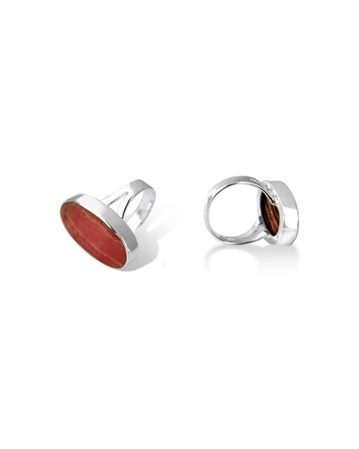 FV Jewellery White La Stèle Rhodochrosite & Oval Ring