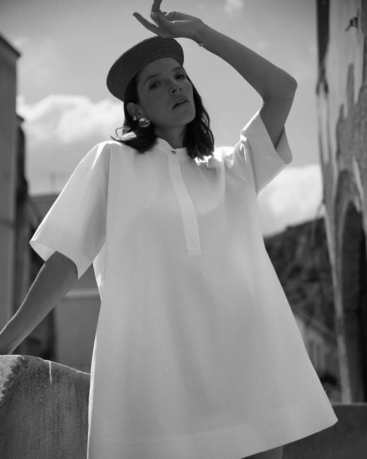Fob Paris White Amina Shirt Dress