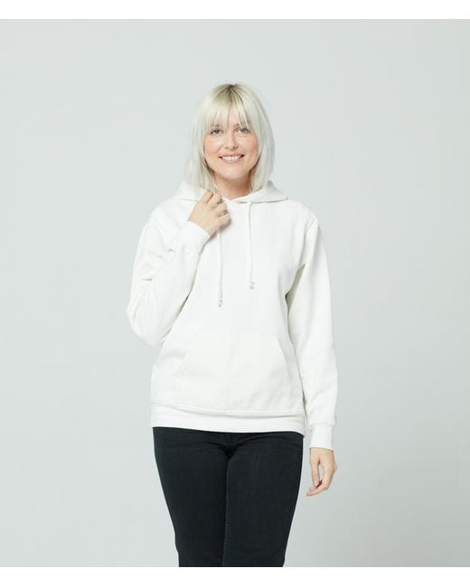 Known Supply White 100% Organic Cotton Fleece Hoodie