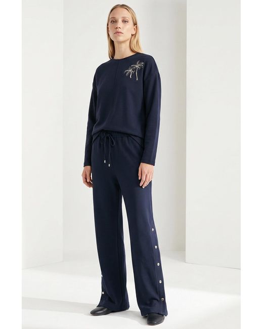 Exquise Blue Chevi Pants