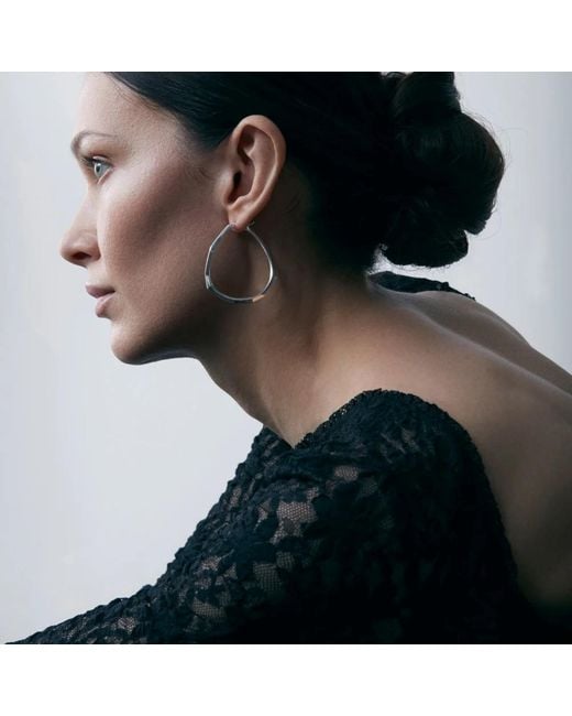 Dinny Hall White Thalassa Large Statement Hoops