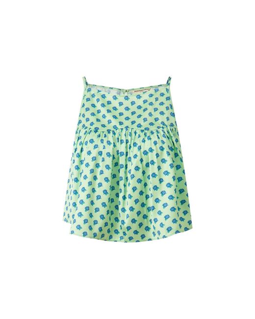 Pecanpepperpelican Green Hydrangea Sleeveless Top