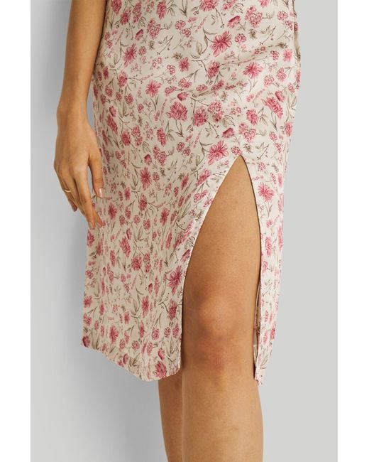 REISTOR Natural Brunch Petal Fusion Satin Skirt