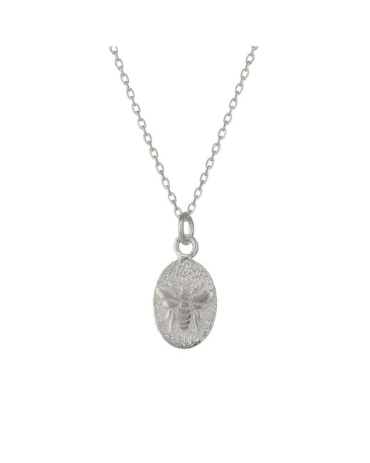 Spero London Metallic Sterling Bee Chain Pendant Necklace