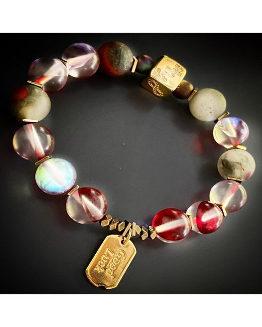 Ebru Jewelry Red Good Luck Cat Eye Love Bead Bracelet