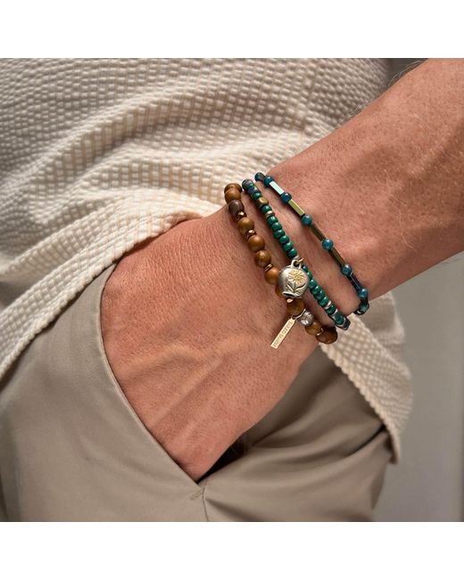 Jaredjamin Green Neutrals Everest Foothill Bracelet Set for men