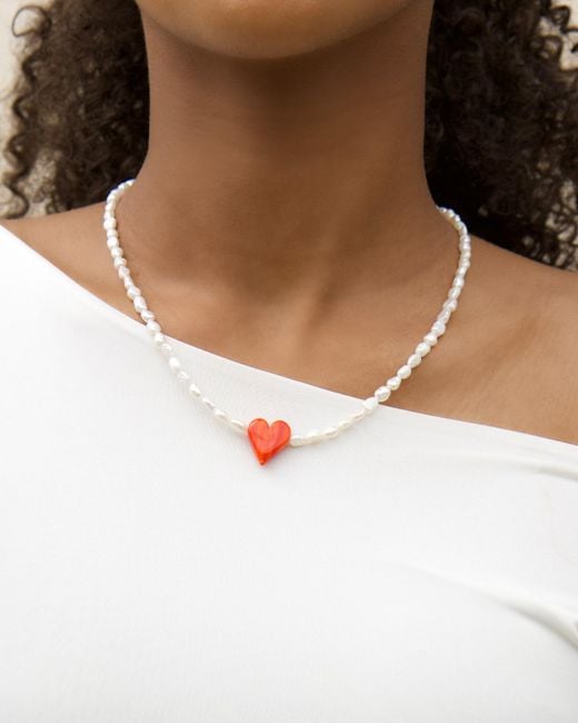 Kybele Studio Metallic Riviera Crush Necklace With Glass & Genuine Pearls