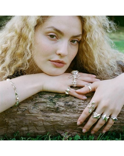 Luna Delphine White Surge Ring