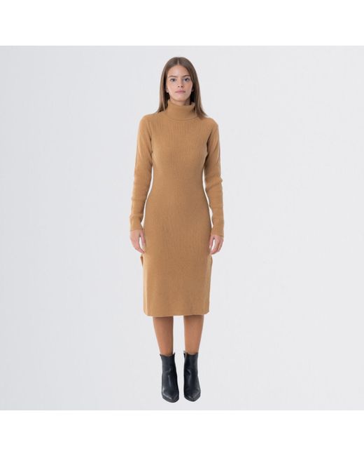 Altramoda Redressing the World Brown Turtleneck Dress