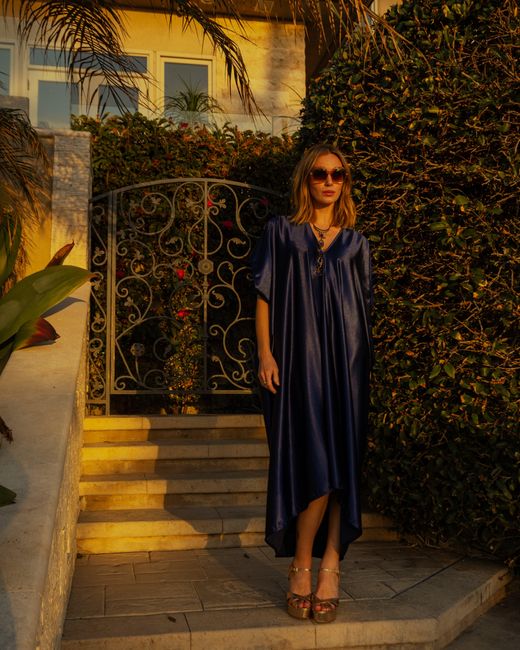 Jennafer Grace Blue Shadow Caftan