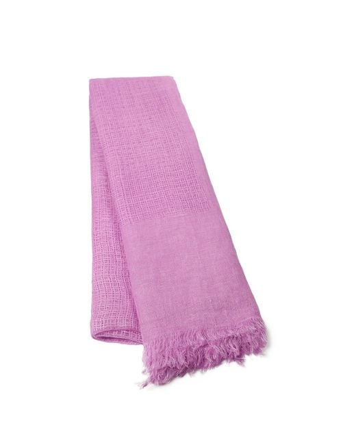 Heritagemoda Purple Handmade Lilac Linen Scarf