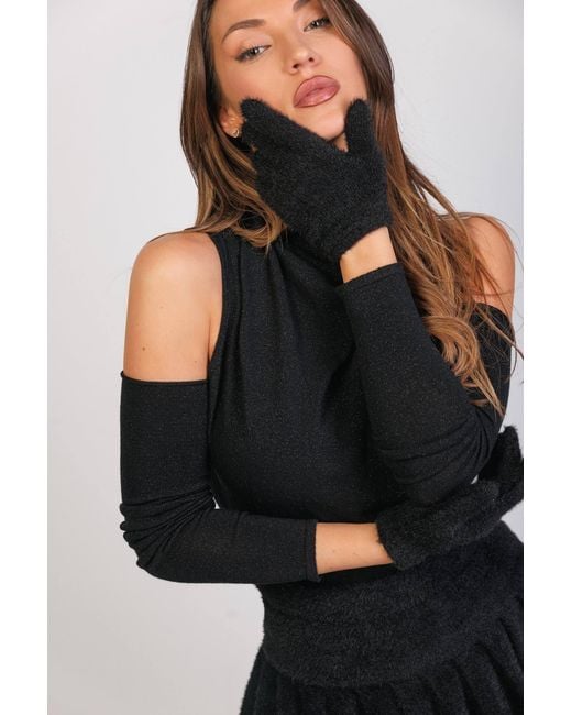 Maison Bogomil Black Cold-Shoulder Knit Jumpsuit