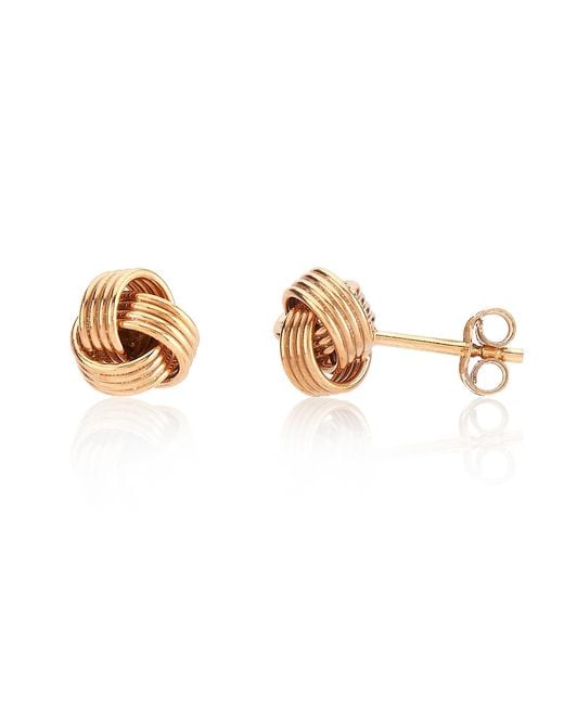 Auree Jewellery Metallic Cranley Vermeil Triple Knot Stud Earrings
