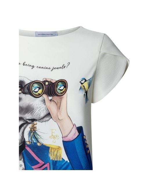 The Extreme Collection Blue Printed T-Shirt With Graphic Illustration