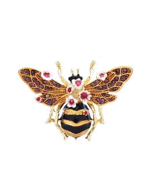 Chanel Joan Elkayam Brown Enamelled Large Bee Brooch