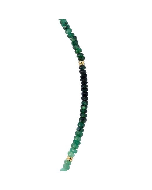 Bombyx House Metallic Emerald Ombre Station Necklace