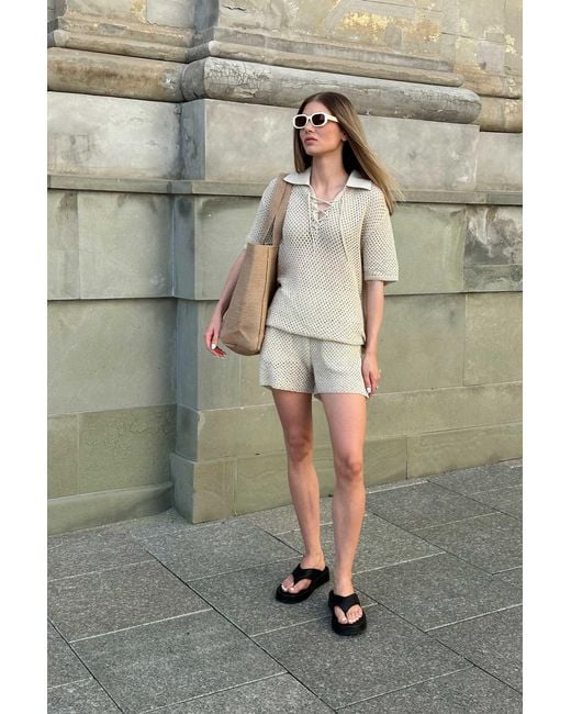 SALANIDA Natural Neutrals Coco Lace Shorts Cream